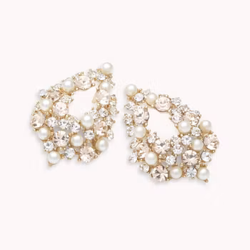 Alice pearl earrings - Ivory silk Lily & Rose Varumärke
