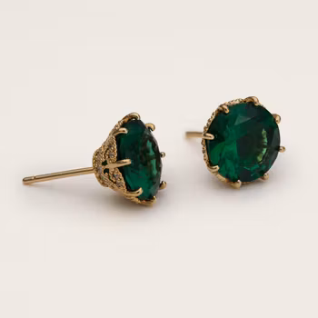 Elenora stud earrings - Emerald Lily & Rose Varumärke