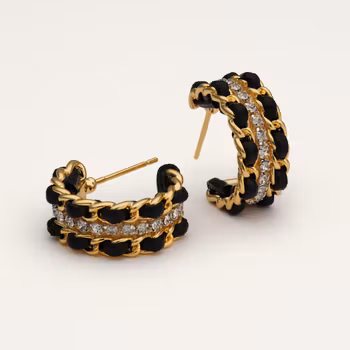 Coco hoops - Jet / gold Lily & Rose Varumärke