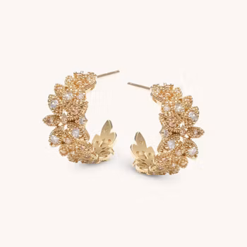 Laurel hoops earrings - Gold Lily & Rose Varumärke
