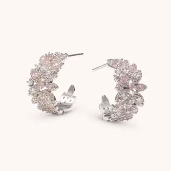 Laurel hoops earrings - Silver Lily & Rose Varumärke