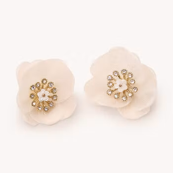 Organza botanical earrings - Ivory Lily & Rose Varumärke