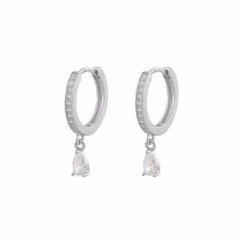 Camille drop ring ear s/clear - Onesize Snö of Sweden Varumärke