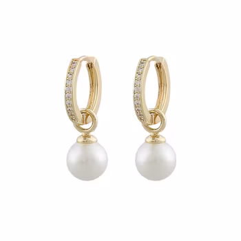 Core pearl ring ear g/white - Onesize Snö of Sweden Varumärke