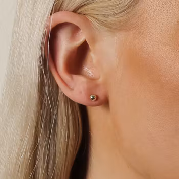 Amsterdam ear 4mm plain g - Onesize Snö of Sweden Varumärke