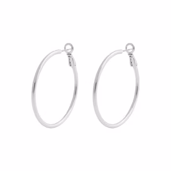 Amsterdam small ring ear 40mm plain s - Onesize Snö of Sweden Varumärke