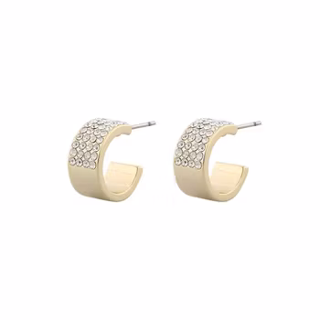 Carrie small ring ear g/clear - Onesize Snö of Sweden Varumärke