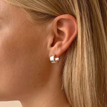 Carrie small ring ear plain g - Onesize Snö of Sweden Varumärke