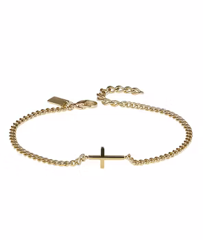 CROSS Arock Varumärke
• Längd: 19 cm 
• Bredd på länk: 3 mm 
• Längd på kors: 15 mm
• Bredd på kors: 10 mm 
• Förlängningskedja på 4 cm, vilket kan göra armbandet upp till 23 cm långt