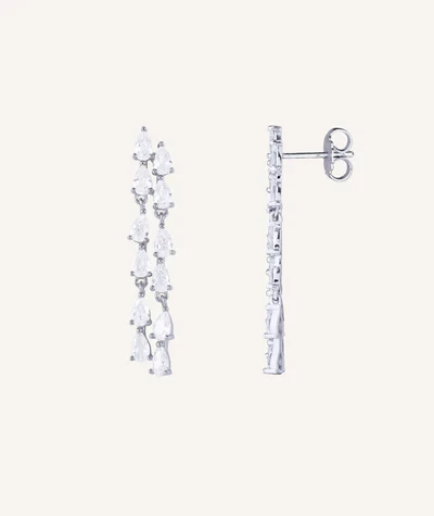 Maxima Örhängen Sterlingsilver 925 Platinapläterade Kubiska Zirkonia Vidal & Vidal Varumärke