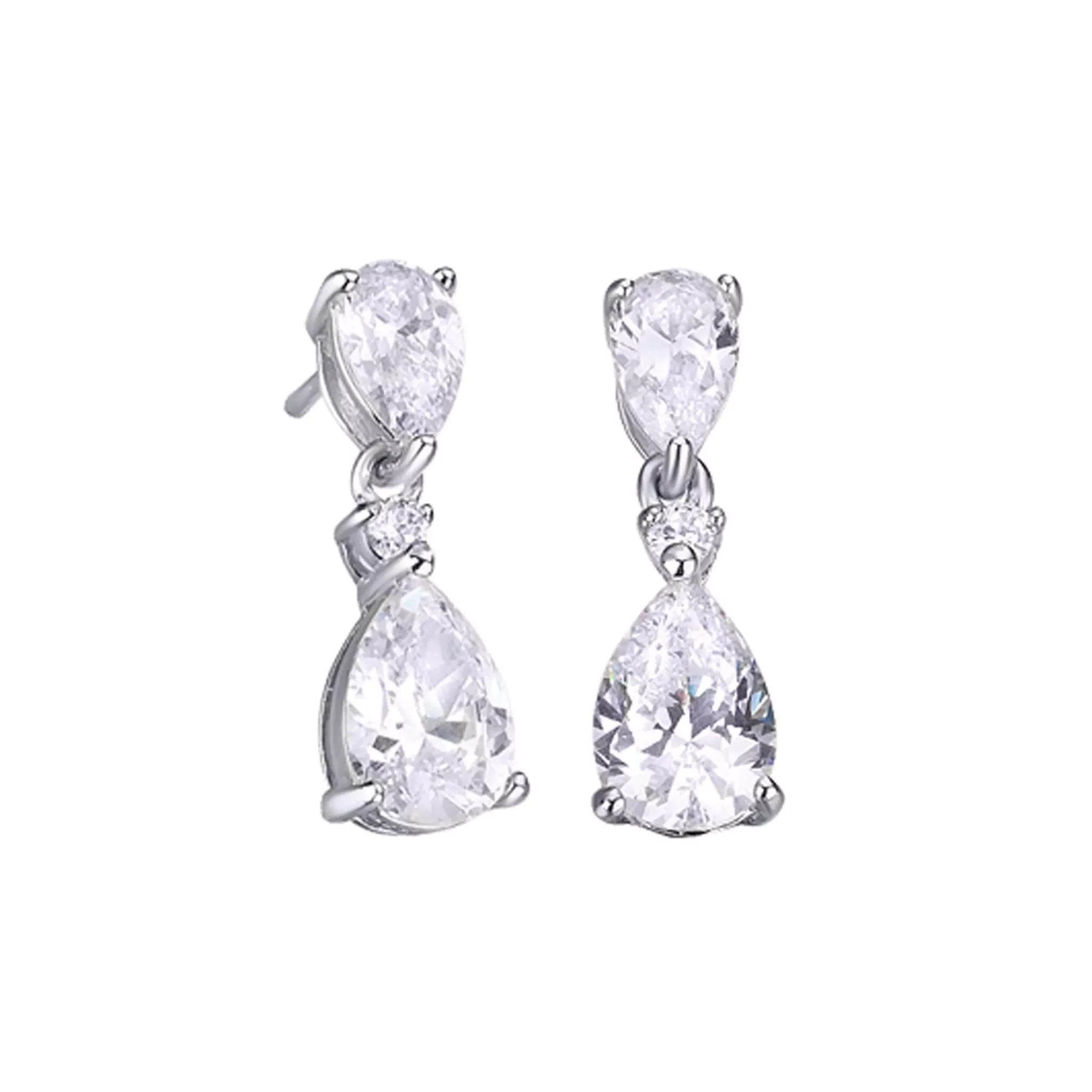 Vidal&Vidal Silver örhänge med kubiskzirkon Vidal & Vidal Varumärke