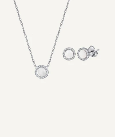 Vidal&Vidal Silver Set Halsband&örhänge med kubiskzirkon Vidal & Vidal Varumärke