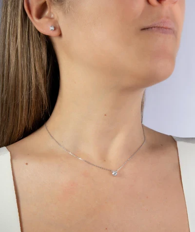 Vidal&Vidal Silver Set Halsband&örhänge med kubiskzirkon Vidal & Vidal Varumärke