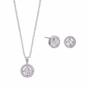 Vidal&Vidal Silver Set Halsband&örhänge med kubiskzirkon Vidal & Vidal Varumärke