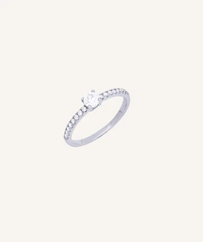 Vidal&Vidal Silver Ring med kubiskzirkon Vidal & Vidal Varumärke