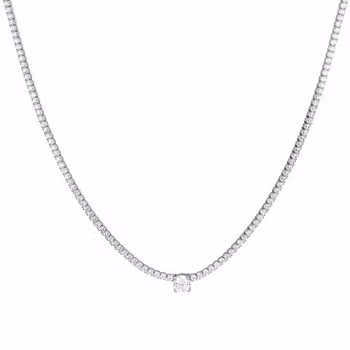 Vidal&Vidal Silver Halsband med kubiskzirkon Vidal & Vidal Varumärke