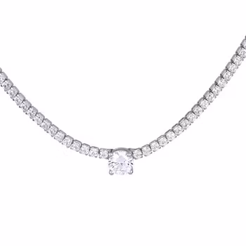 Vidal&Vidal Silver Halsband med kubiskzirkon Vidal & Vidal Varumärke