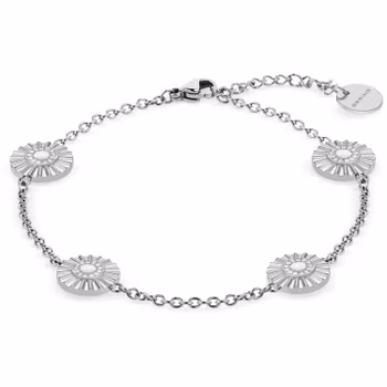Arctic Flowers Polished Silver 18cm Bering Varumärke