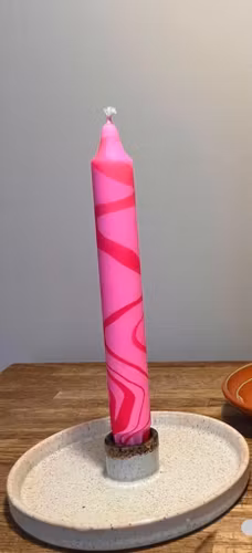 Pink pop ljus 100% stearin