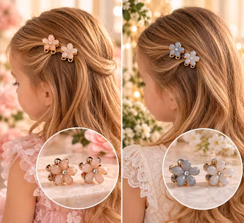 Busy Lizzie – Söta blomformade hårclips