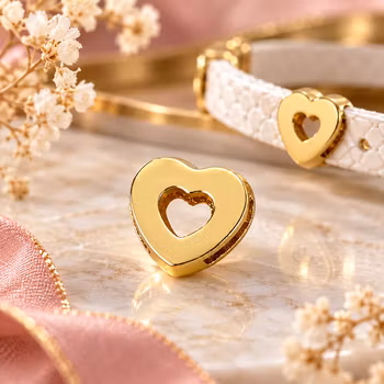 Charm 8mm - Heart gold