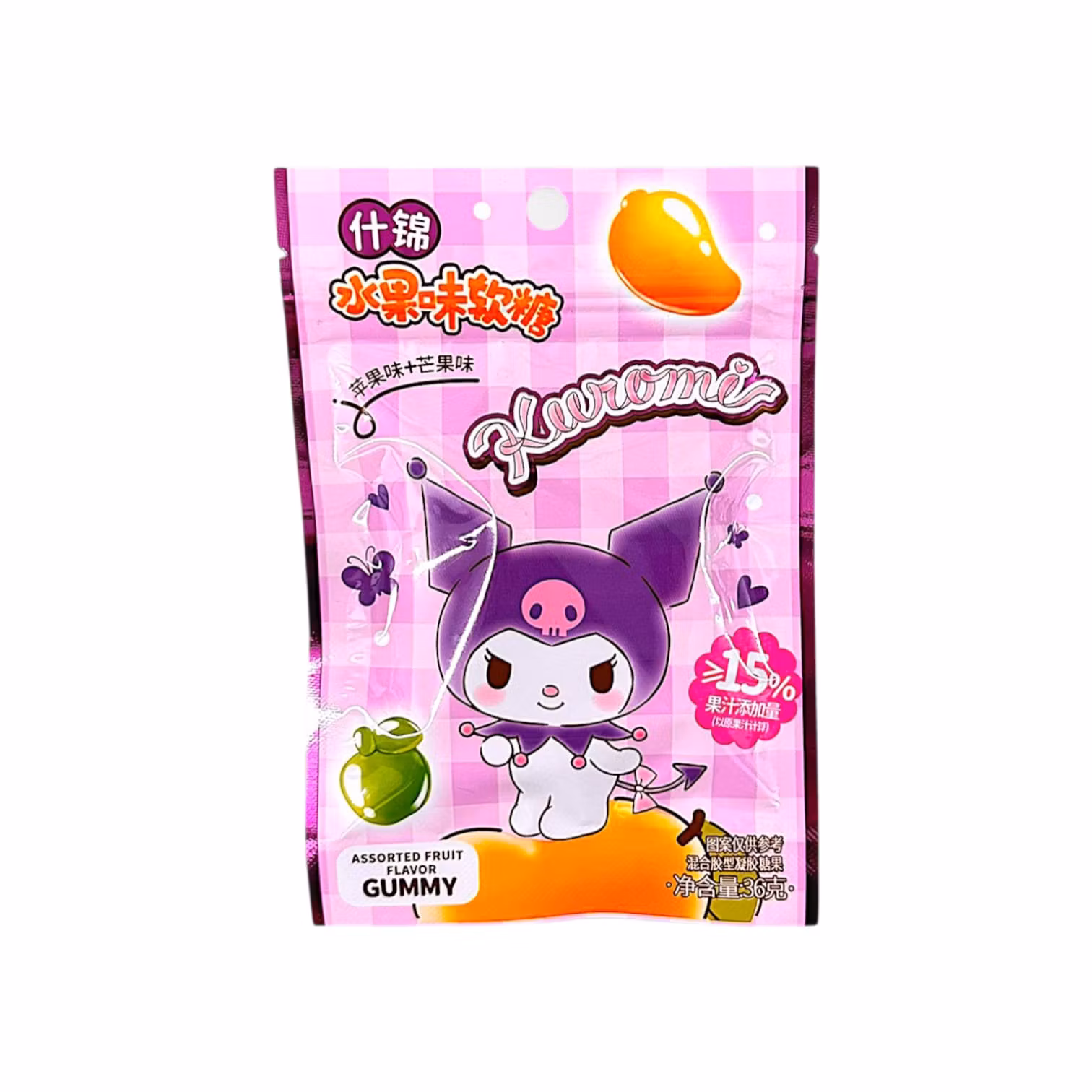 Kuromi Assorted Fruit Gummy Apple & Mango Flavor
