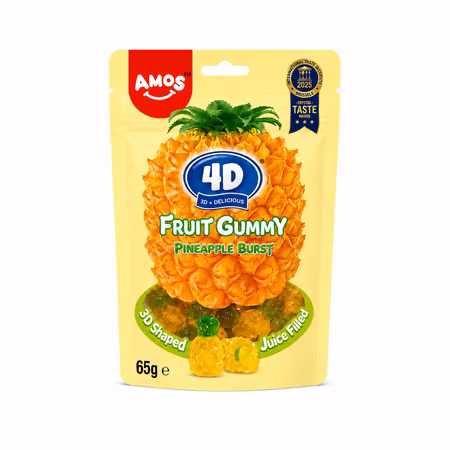 Amos Fruit Gummy Pineapple 65g