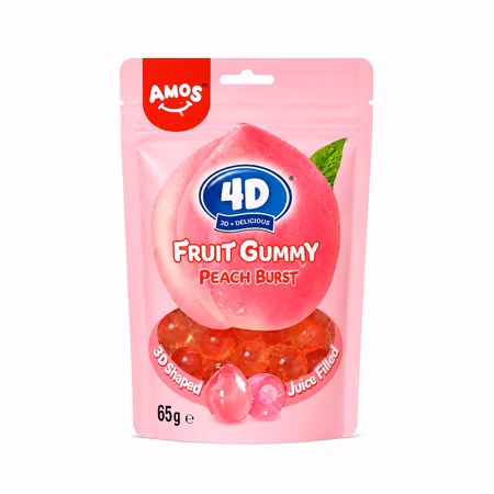 Amos Fruit Gummy Peach 65g