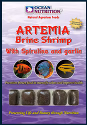 Frossen Artemia med spirulina og hvitløk 100g