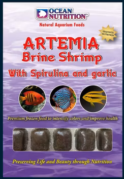 Frossen Artemia med spirulina og hvitløk 100g