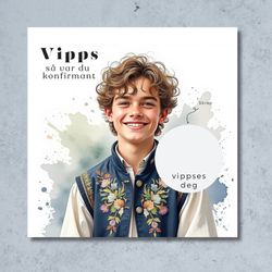 Vipps Konfirmasjonskort - Bunad