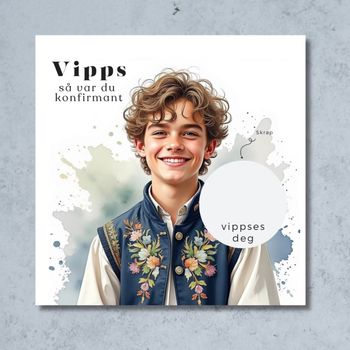 Vipps Konfirmasjonskort - Bunad