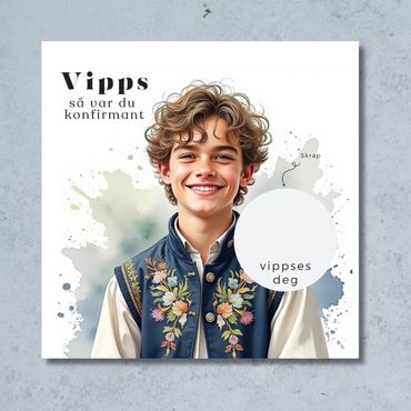 Vipps Konfirmasjonskort - Bunad