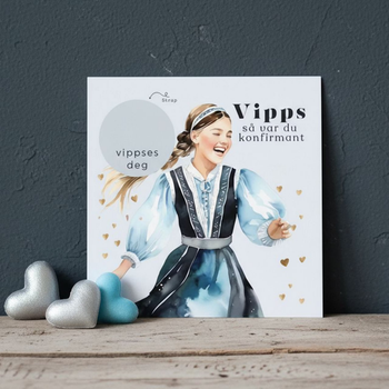 Vipps Konfirmasjonskort - Festdrakt