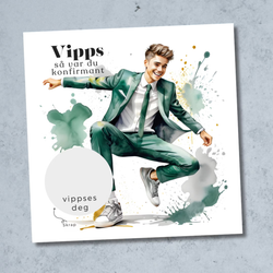 Vipps Konfirmasjonskort - Gutt