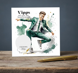Vipps Konfirmasjonskort - Gutt