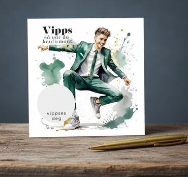 Vipps Konfirmasjonskort - Gutt