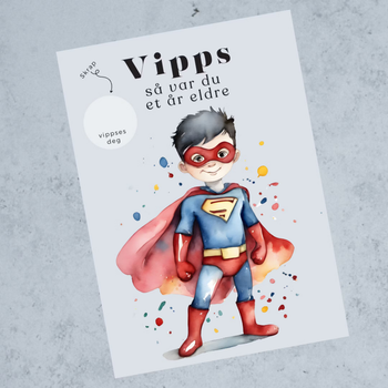 Vipps Bursdagskort - Super Hero
