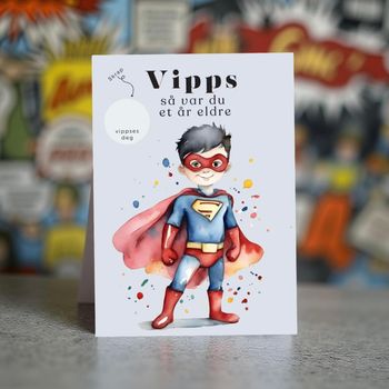 Vipps Bursdagskort - Super Hero
