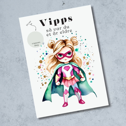Vipps Bursdagskort - Super Girl