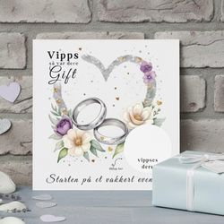 Vipps Bryllupskort - Hjerte