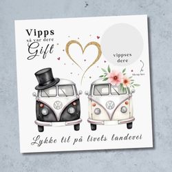 Vipps Bryllupskort - Volkswagen