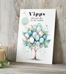Vipps Bursdagskort - Ballongtre
