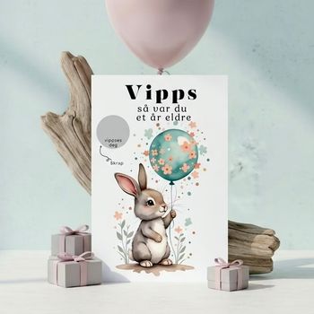 Vipps Bursdagskort - Bursdagskanin
