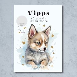 Vipps Bursdagskort - Hjertehund