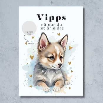 Vipps Bursdagskort - Hjertehund