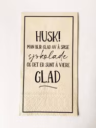 Husk at man blir glad i å spise sjokolade