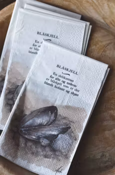 Serviette buffet  "Blåskjell"