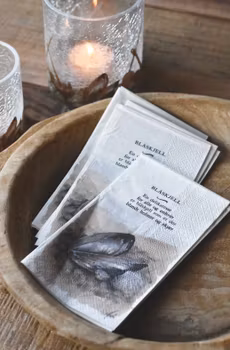 Serviette buffet  "Blåskjell"