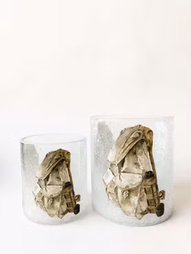 Lysglass krakelert "Sekk"